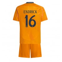 Echipament fotbal Real Madrid Endrick #16 Tricou Deplasare 2024-25 pentru copii maneca scurta (+ Pantaloni scurti)